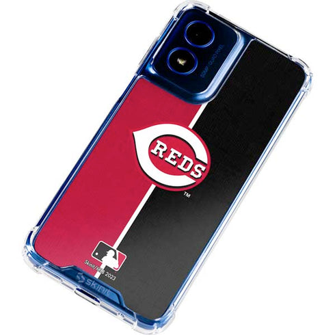 MLB Cincinnati Reds Split Moto G 5G (2024) Clear Case
